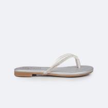 Sandália Rasteira Infantil Pampili Iris Strass Prata 725.037 Sandália Rasteira Infantil Pampili Iris Strass Prata 725.037