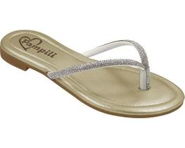 Sandalia rasteira infantil pampili iris strass