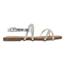 Sandália Rasteira Melshoes T/03 Cristal Sandália Rasteira Melshoes T/03 Cristal
