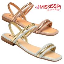 Sandalia Rasteira Mississipi Gliter Original Rasteirinha Slide Feminina Dakota Grosseto Casual Conforto