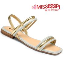 Sandalia Rasteira Mississipi Gliter Original Rasteirinha Slide Feminina Dakota Grosseto Casual Conforto