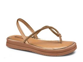 Sandalia Rasteira Mississipi Original Feminina Casual Flatform Conforto Rasteirinha Tiras Com Brilho Calce Facil Dia A Dia