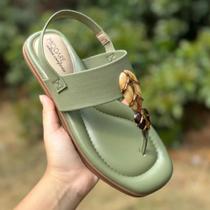 Sandália Rasteira Modare Ultra Conforto Pedraria 7212.103 Cor:VerdeTamanho:36 Sandália Rasteira Modare Ultra Conforto Pedraria 7212.103 Cor:VerdeTamanho:36