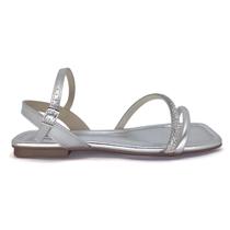 Sandália Rasteira Moleca Bico Quadrado Tira com Strass Sandália Rasteira Moleca Bico Quadrado Tira com Strass