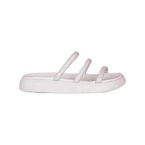 Sandália Rasteira Moleca Flatform Tiras- Branco