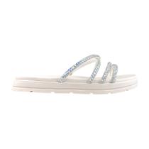 Sandália Rasteira Moleca Papete Conforto Strass 5490112