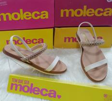 Sandalia rasteira moleca tira pronta strass np turim/elastico 5443.131 Sandalia rasteira moleca tira pronta strass np turim/elastico 5443.131