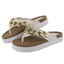 Sandalia Rasteira Papete Feminina Solado Tratorado Detalhe Corrente Elos Frontal Anatomica Sandalia Rasteira Papete Feminina Solado Tratorado Detalhe Corrente Elos Frontal Anatomica