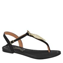 Sandália Rasteira Pedrarias Casual Feminina Vizzano 6371374 Sandália Rasteira Pedrarias Casual Feminina Vizzano 6371374