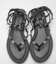 Sandalia Rasteira Preta Preto