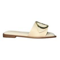 Sandália Rasteira Slide Feminino Beira Rio 8550.100 Creme Sandália Rasteira Slide Feminino Beira Rio 8550.100 Creme