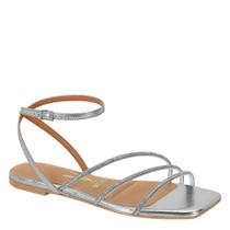 Sandália Rasteira Stras Metalizada Feminina Vizzano 6513.207