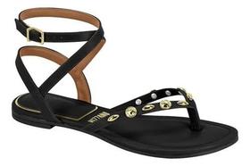 Sandalia Rasteira Tira Abotoar Tornozelo Vizzano 6528.108