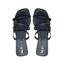 Sandália Rasteira Tiras Nós Basic Color Nly Comfort