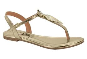 Sandália Rasteira Vizzano 6371.174 - Metalizado Premium/ Dourado