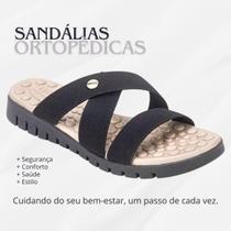 Sandália Rasteirinha Chinelo Ortopédico Para Esporão e Fascite Plantar Macia e Confortável - Uniflex