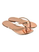 Sandália Rasteirinha de Dedo Brilho Elegante Sandália Rasteirinha de Dedo Brilho Elegante