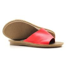 Sandália Rasteirinha Feminina Couro Chinelo Confortável