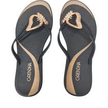 Sandália Rasteirinha Feminina Grendha Monarca - Preto