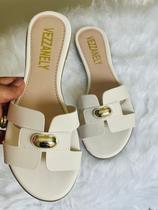 Sandália rasteirinha feminina H elegante e confortavel