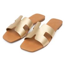 Sandália Rasteirinha Feminina Rasteira Modelo H Dia a Dia Casual 2025