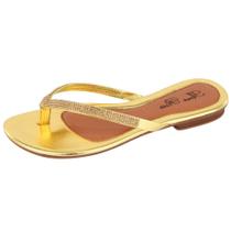 Sandália Rasteirinha Feminina Strass Diamante Confort