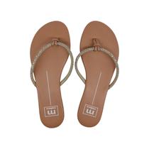 Sandália Rasteirinha Feminina Tira Strass Leve e Macia Moleca 5557103