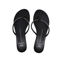 Sandália Rasteirinha Feminina Tira Strass Leve e Macia Moleca 5557103