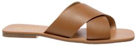 Sandalia Rasteirinha Feminina Tiras Cruzadas Caramelo De Couro - Aine - Tamanhos Grandes Sandalia Rasteirinha Feminina Tiras Cruzadas Caramelo De Couro - Aine - Tamanhos Grandes