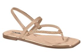 Sandália Rasteirinha Rasteira Feminina Moleca Strass 5491107