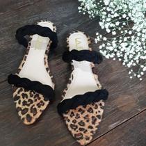 Sandália Rasteirinha Rasteira Feminina Tendência Verão Animal Print Onça Trança Sandália Rasteirinha Rasteira Feminina Tendência Verão Animal Print Onça Trança