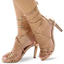 Sandália Re&Ton Amarração Salto Fino Feminina FN24