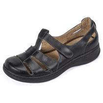 Sandália Retrô Baixa Conforto Couro Serella Sandália Retrô Baixa Conforto Couro Serella