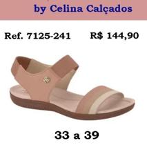 Sandália rosa bebê e bege com sola bege