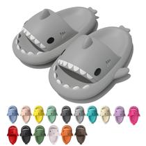 Sandália rosyclo Shark Cute Slides, antiderrapante, cinza 46/47 Sandália rosyclo Shark Cute Slides, antiderrapante, cinza 46/47