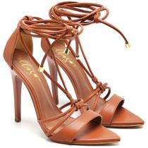 Sandália Salto Alto em Couro Blush Ella's Sandália Salto Alto em Couro Blush Ella's