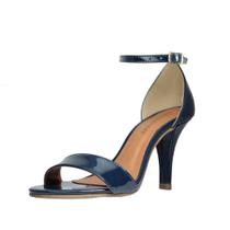 Sandália Salto Alto Fino Luiza Sobreira Verniz Azul Marinho Mod. 1051