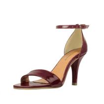 Sandália Salto Alto Fino Luiza Sobreira Verniz Bordô Mod. 1052