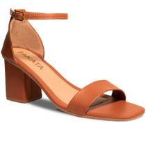 Sandália Salto Alto Grosso Bloco Recuado Quadrado AF3.09 C Sandália Salto Alto Grosso Bloco Recuado Quadrado AF3.09 C