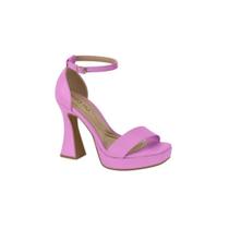 Sandália Salto Alto Meia Pata Rosa Mauve Beira Rio