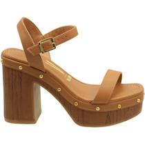 Sandália Salto Alto Meia Pata Vizzano Apliques Feminina Sandália Salto Alto Meia Pata Vizzano Apliques Feminina