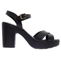 Sandália Salto Alto Plataforma Feminina Modare Ultraconforto 7203.110 Preto