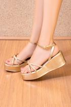 Sandália Salto Anabela Plataforma Papete Peep Toe Confort tira Trança ref 2130