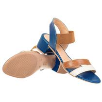 Sandalia Salto Baixo Feminina Moda Mulher Jovem Casual Festa