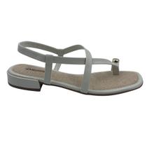 Sandália Salto Baixo Mississipi Calce Fácil Off White 702 - Gelo 38