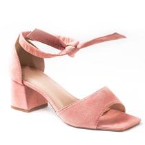 Sandália salto bloco baixo 5,5 cm confortável valle shoes