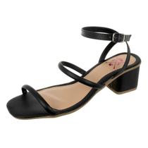 Sandália Salto Bloco Baixo Básica Bellinda Shoes Sandália Salto Bloco Baixo Básica Bellinda Shoes