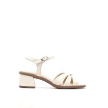 Sandália Salto Bloco Couro Sandália Salto Bloco Couro