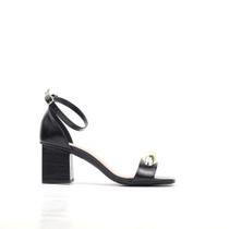 Sandália Salto Bloco Enfeite Sandália Salto Bloco Enfeite