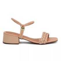 Sandália Salto Bloco Médio Baixo 4,5 Cm Versátil Dia A Dia Sandália Salto Bloco Médio Baixo 4,5 Cm Versátil Dia A Dia